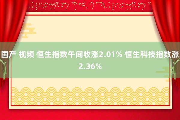 国产 视频 恒生指数午间收涨2.01% 恒生科技指数涨2.36%