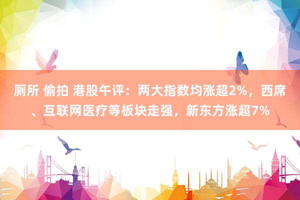 厕所 偷拍 港股午评：两大指数均涨超2%，西席、互联网医疗等板块走强，新东方涨超7%