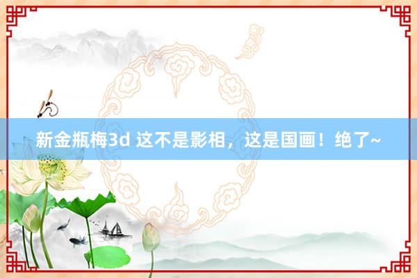 新金瓶梅3d 这不是影相，这是国画！绝了~