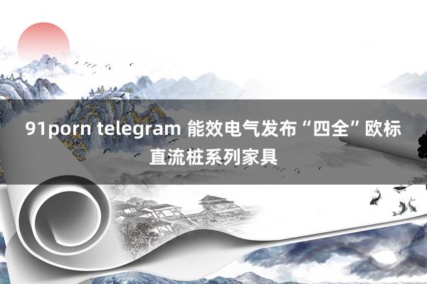 91porn telegram 能效电气发布“四全”欧标直流桩系列家具