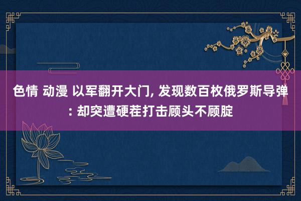 色情 动漫 以军翻开大门， 发现数百枚俄罗斯导弹: 却突遭硬茬打击顾头不顾腚