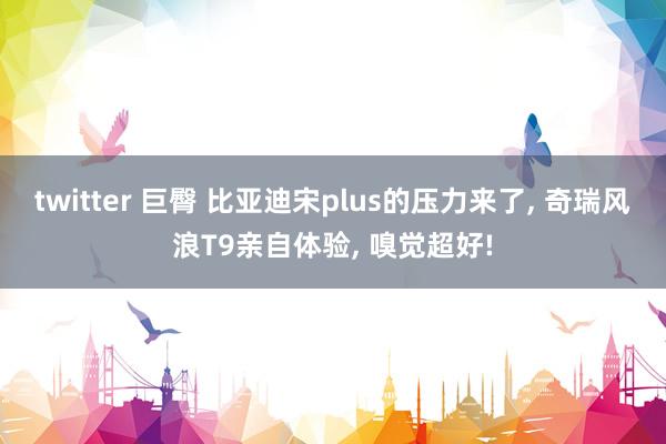 twitter 巨臀 比亚迪宋plus的压力来了， 奇瑞风浪T9亲自体验， 嗅觉超好!