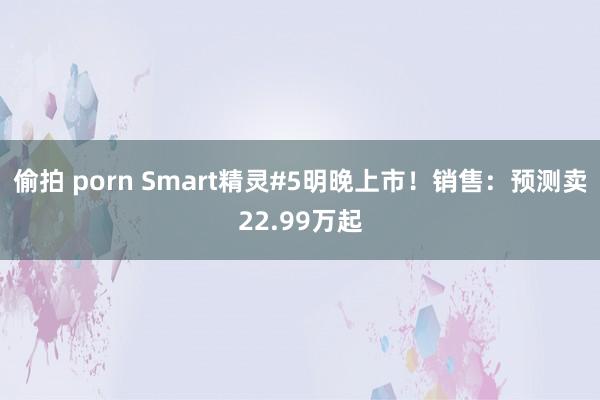 偷拍 porn Smart精灵#5明晚上市！销售：预测卖22.99万起