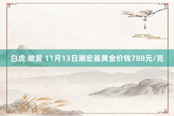 白虎 做爱 11月13日潮宏基黄金价钱788元/克