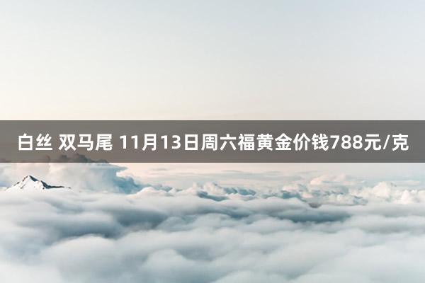 白丝 双马尾 11月13日周六福黄金价钱788元/克