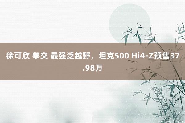 徐可欣 拳交 最强泛越野，坦克500 Hi4-Z预售37.98万