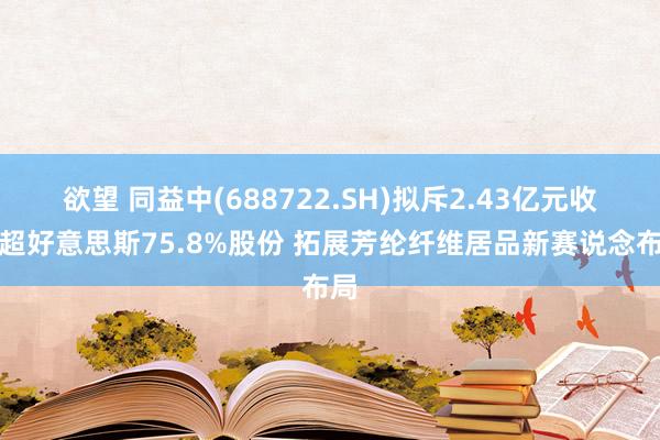 欲望 同益中(688722.SH)拟斥2.43亿元收购超好意思斯75.8%股份 拓展芳纶纤维居品新赛说念布局