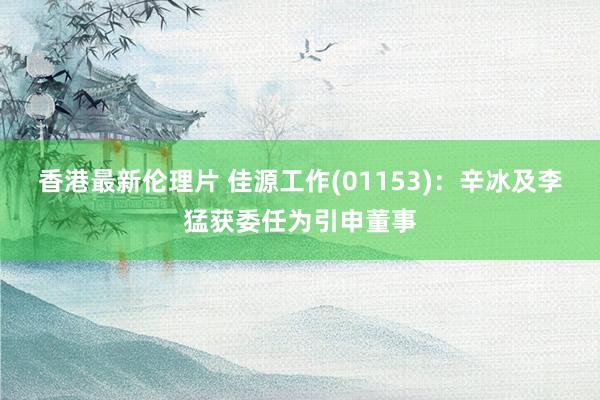 香港最新伦理片 佳源工作(01153)：辛冰及李猛获委任为引申董事