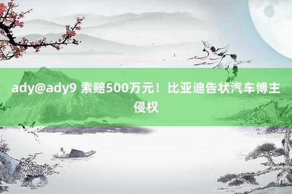 ady@ady9 索赔500万元！比亚迪告状汽车博主侵权