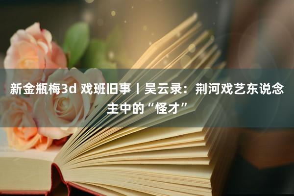 新金瓶梅3d 戏班旧事丨吴云录：荆河戏艺东说念主中的“怪才”