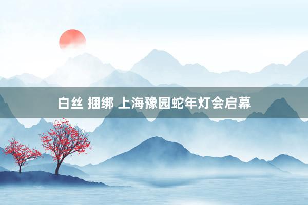 白丝 捆绑 上海豫园蛇年灯会启幕