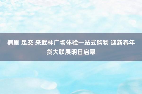 楠里 足交 来武林广场体验一站式购物 迎新春年货大联展明日启幕